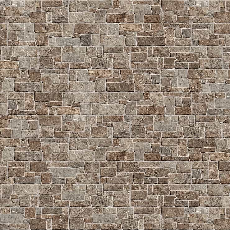 Rugged Tumbled Mix Gray 6x24 Matte Porcelain Ledger Stone Veneer