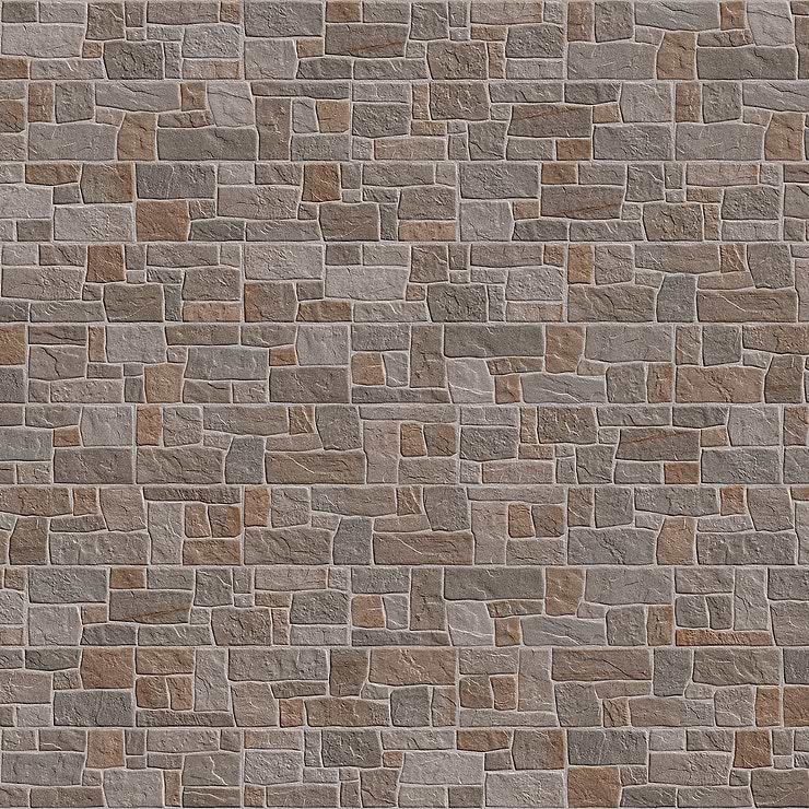 Rugged Tumbled Bluestone Full 6x24 Matte Porcelain Ledger Stone Veneer