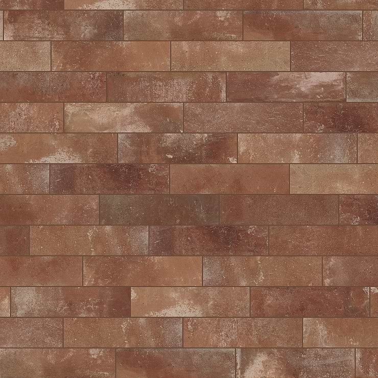 Brick Rustico Rosso Red 3x12 Matte Porcelain Brick Look Tile