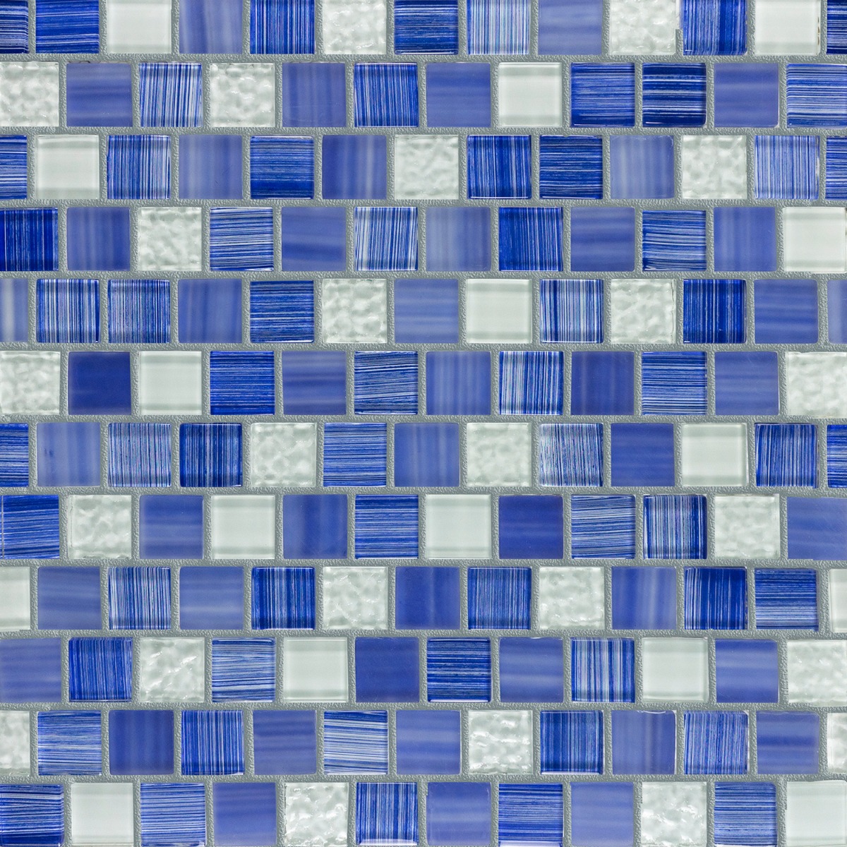 Watercolors Polaris Blue 1x1 Glass Mosaic