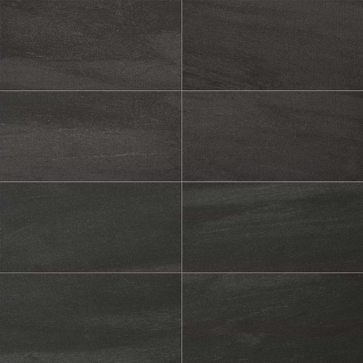 Karo Black 12x24 Matte Porcelain Tile