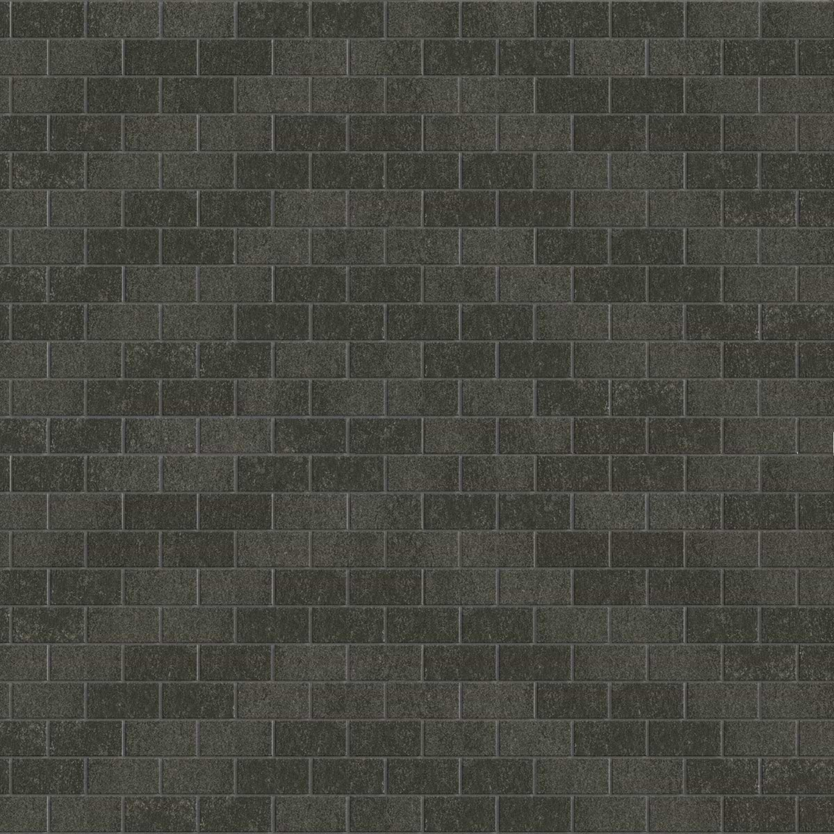 Karo Black 1X2 Porcelain Mosaic