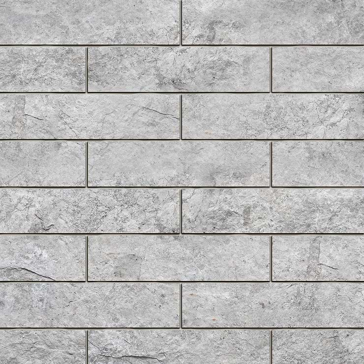 Tundra Gray Splitface 3x12 Textured Limestone Tile