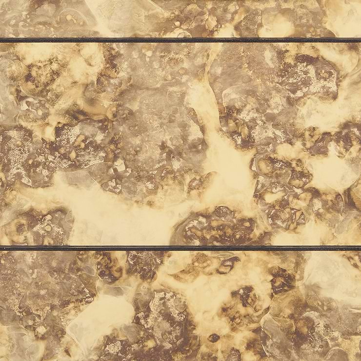 Vilna Antique Mirror Oro 6x18 Glass Tile