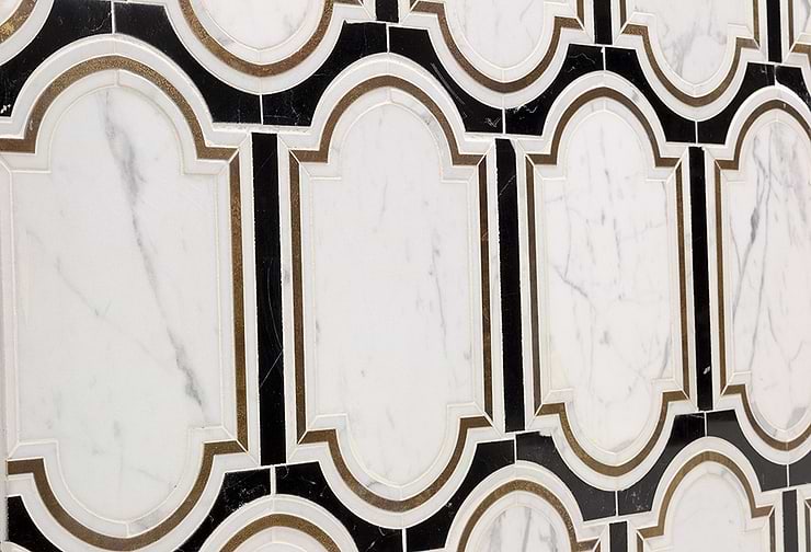 Inara Cavalier Brass And Marble Tile