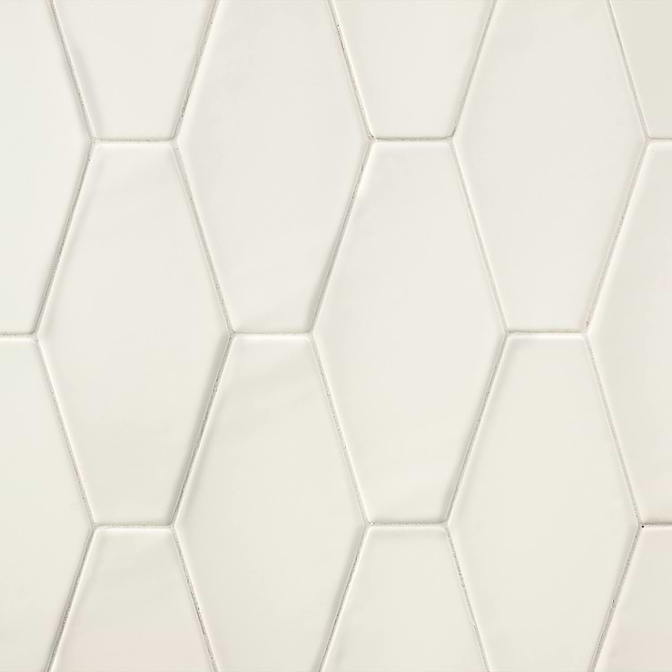 Manchester Hexagon Vanilla 4x8 Polished Ceramic Tile