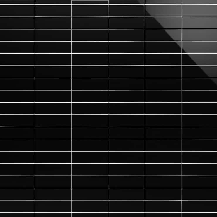 Park Hill Black 4x12 Polished Porcelain Tile