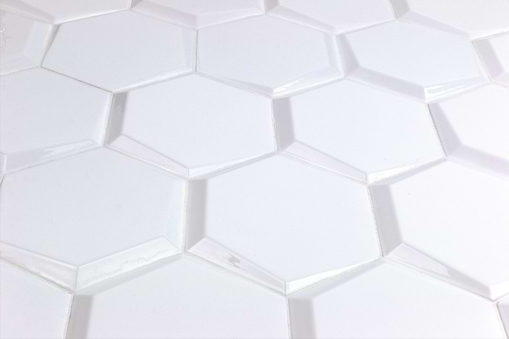 Exagoni Stive Blanco Brillo Hexagon Ceramic Tile