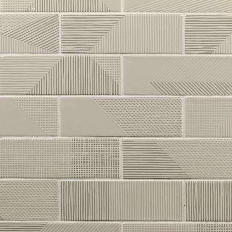 Enigma Gray Pearl 2x8 Polished Ceramic Tile