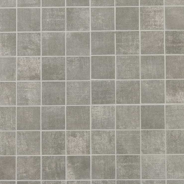 Basic Cement Ash 2x2 Matte Porcelain Mosaic Tile