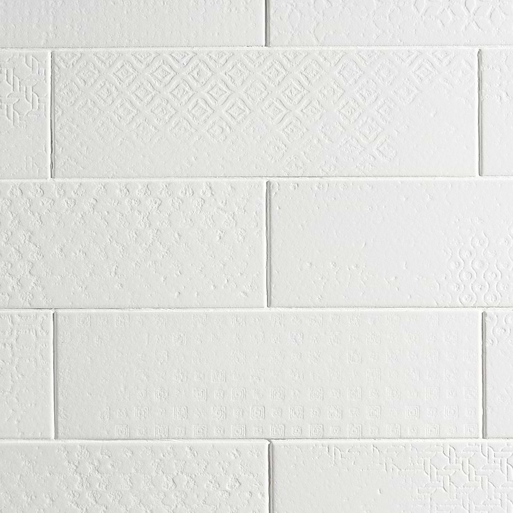 Tessuto White 4x12 Porcelain Matte Subway Tile for Wall & Floor