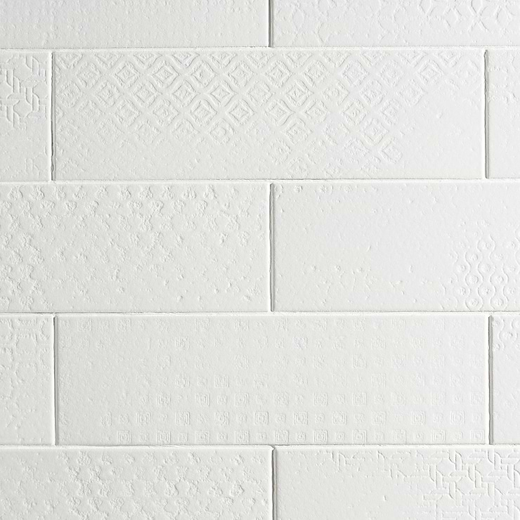 Tessuto White 4x12 Porcelain Matte Subway Tile for Wall & Floor