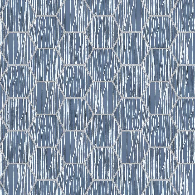 HexArt Zen Ice Azul 8" Hexagon Matte Porcelain Tile