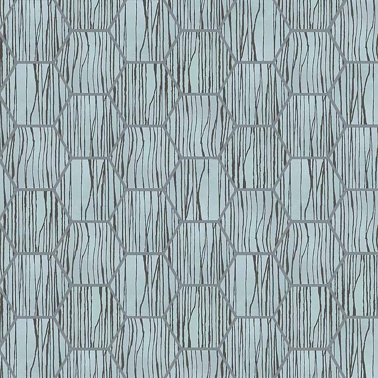 HexArt Zen Smoke Turquoise 8" Hexagon Matte Porcelain Tile