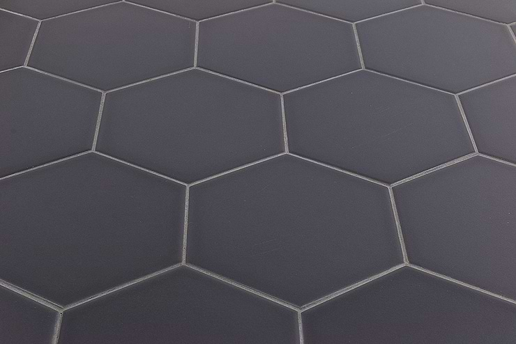 Exagoni Puro Grafito Matte Hexagon Ceramic Tile