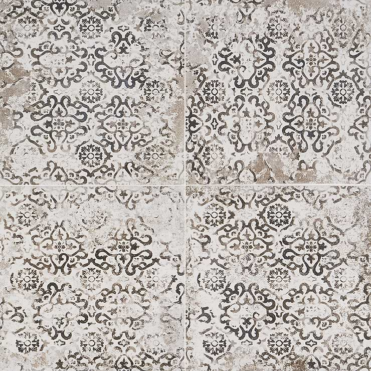 Encaustic Look Porcelain Tile for Backsplash