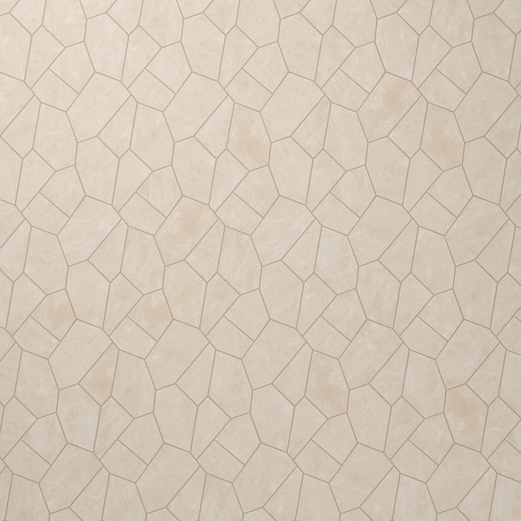 Era Crema Beige Organic Pattern Limestone Look Matte Porcelain Mosaic Tile