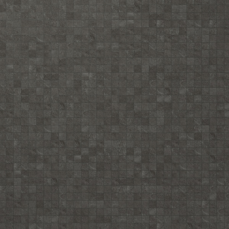 Era Charcoal Black 2x2 Limestone Look Matte Porcelain Mosaic Tile