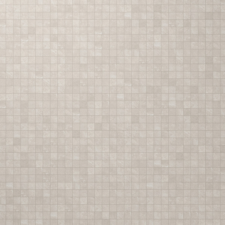 Era Linen White 2x2 Limestone Look Matte Porcelain Mosaic Tile