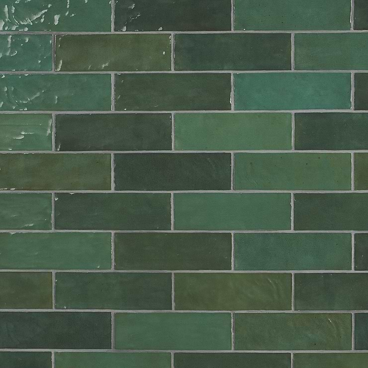 Portmore Green 3x8 Glossy Ceramic Subway Tile