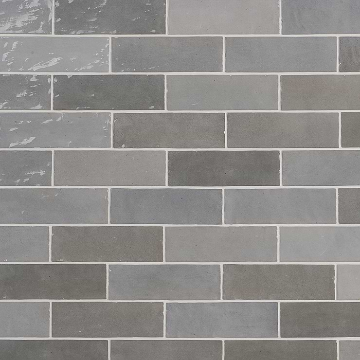 Portmore Gray 3x8 Glossy Ceramic Subway Tile