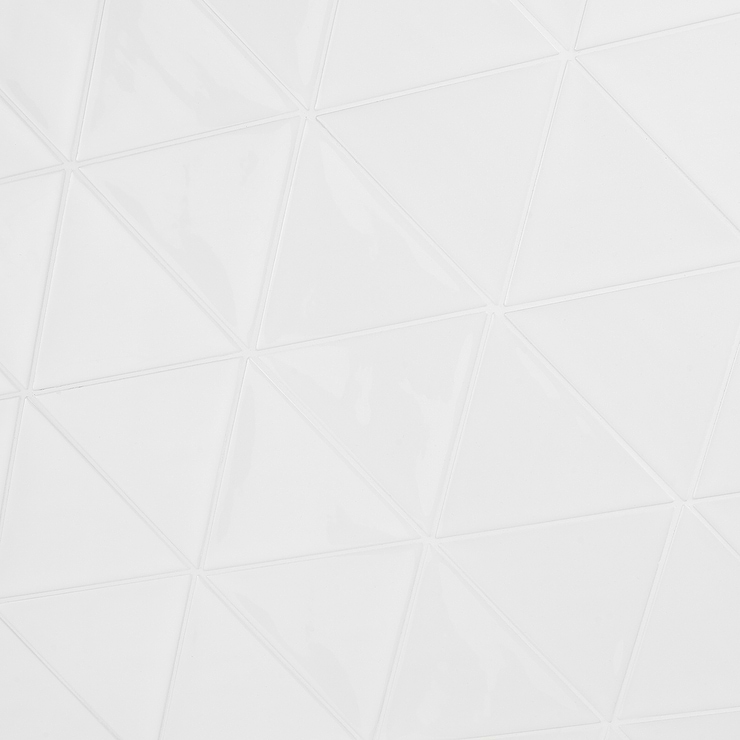 Bellami Triangulo Bianco 5x4 Glazed Ceramic Tile