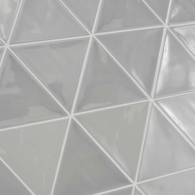 Bellami Triangulo Grigio 5x4 Glazed Ceramic Tile