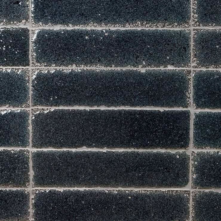 Lava Stone Black 3x12 Subway Tile