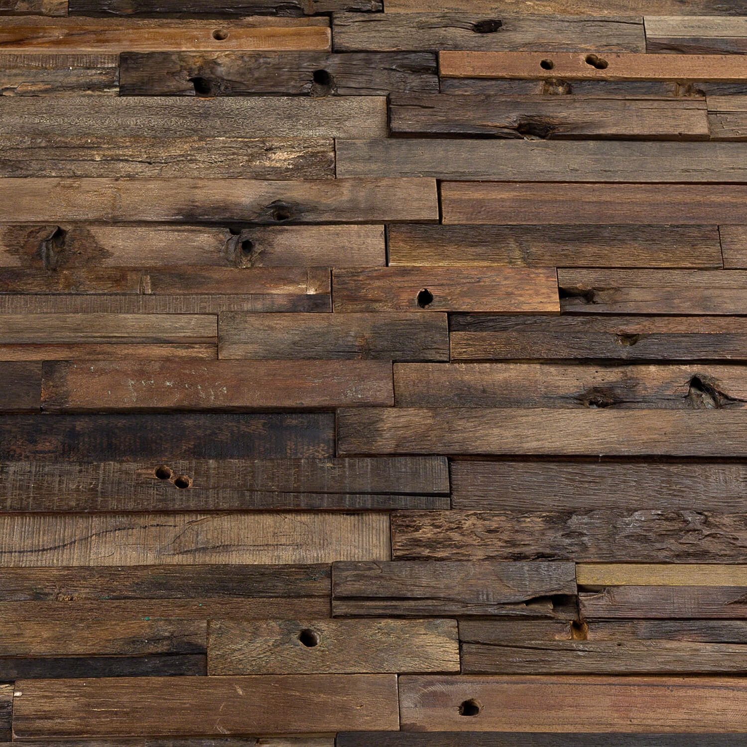 Driftwood Brownheart Wood Mosaic Tile