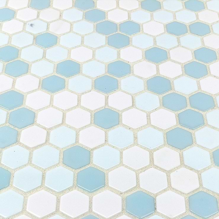 Halcyon Ice Rink Hexagon Glass Tile