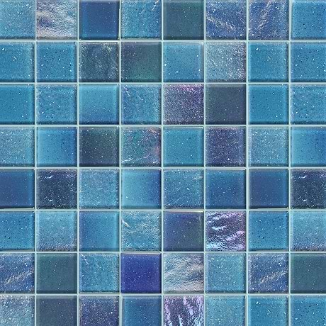 Fairy Blue 2x2 Polished Glass Mosiac Tile