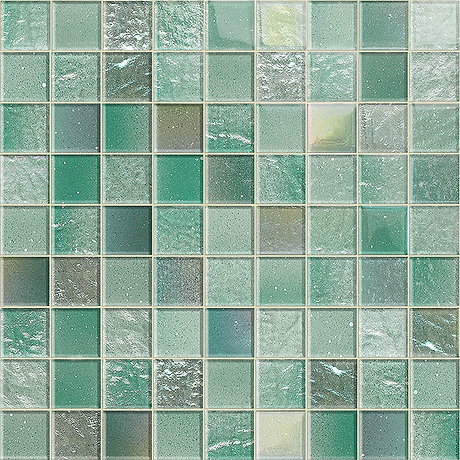 Fairy Green 2x2 Polished Glass Mosiac Tile