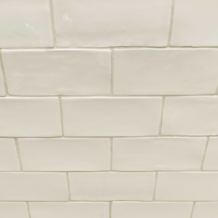 Lancaster Vanilla Cream Ivory 3x6 Polished Ceramic Tile
