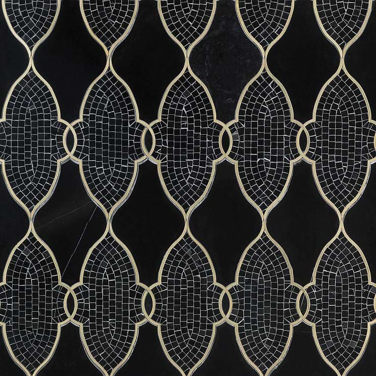 Duchess Ana Marble & Brass Tile 