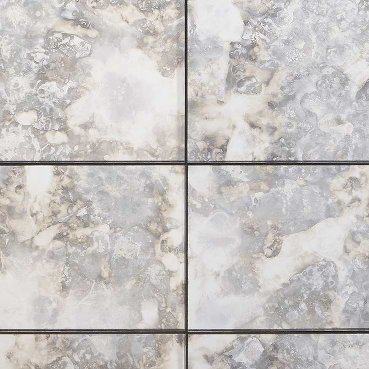 Vilna Antique Mirror Argenta 6x18 Glass Tile