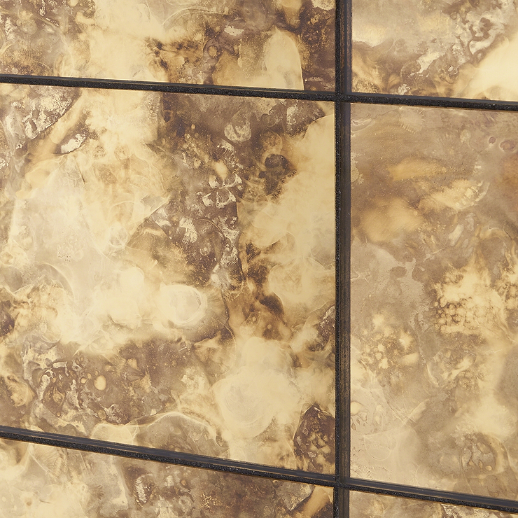 Vilna Antique Mirror Oro 6x18 Glass Tile