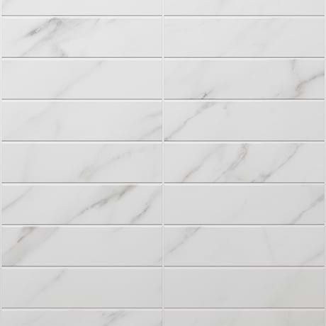 Amalfi Statuario White 3x12 Polished Ceramic Tile