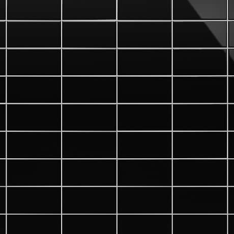 Park Hill Black 3X6 Polished Porcelain Tile