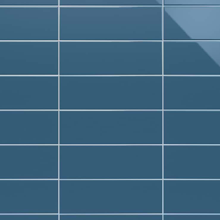 Park Hill Blue 4x12 Polished Porcelain Tile