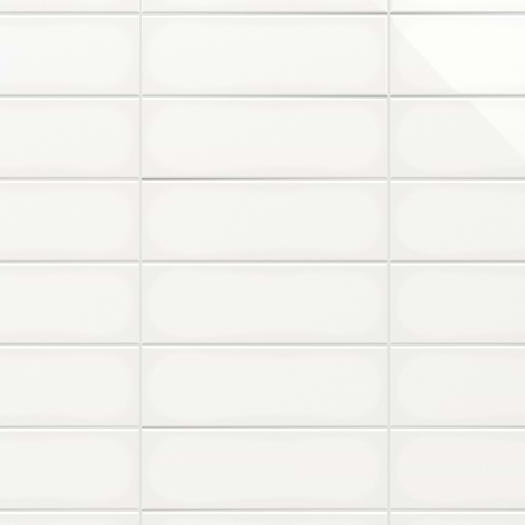 Park Hill White 4x12 Polished Porcelain Tile