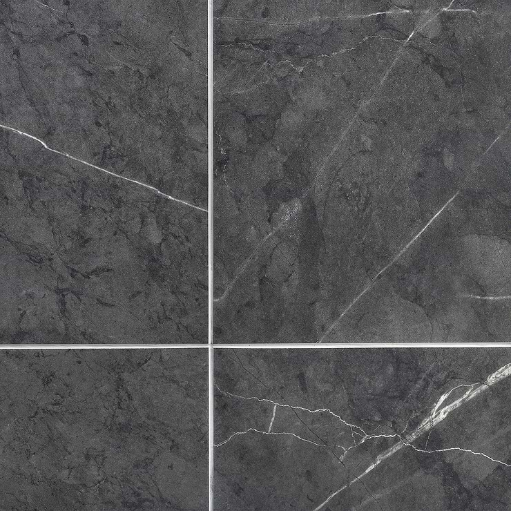 Marble Tech Amani Grey 12x24 Matte Marble Look Porcelain TIle