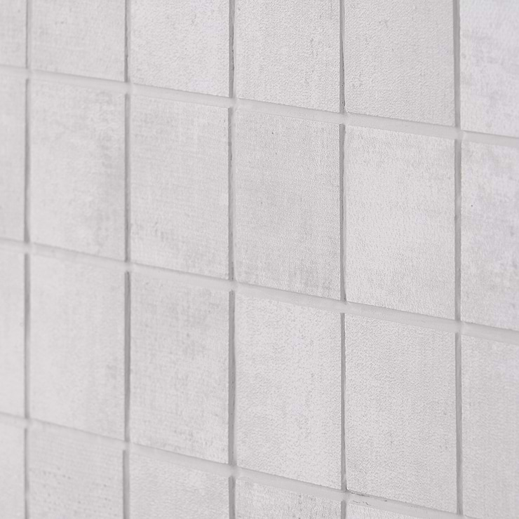 Holland Blanc Light Gray 2x2 Matte Porcelain Mosaic Tile