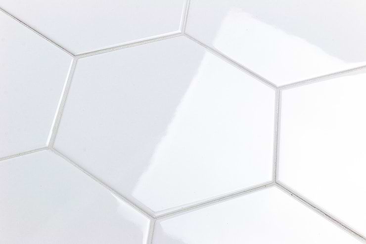 Exagoni Puro Blanco Brillo Hexagon Ceramic Tile