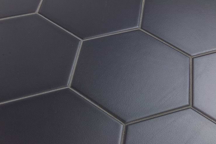 Exagoni Puro Grafito Matte Hexagon Ceramic Tile