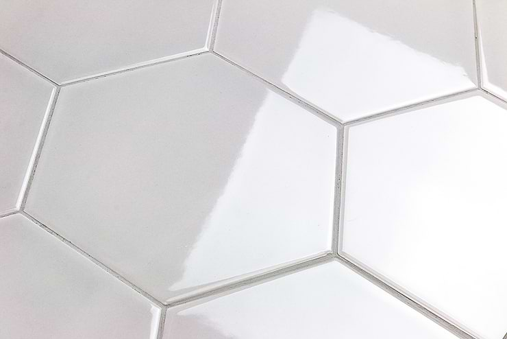 Exagoni Puro Perla Brillo Hexagon Ceramic Tile