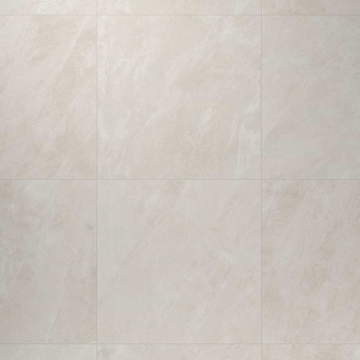 Era Linen White 48x48 Limestone Look Matte Porcelain Tile