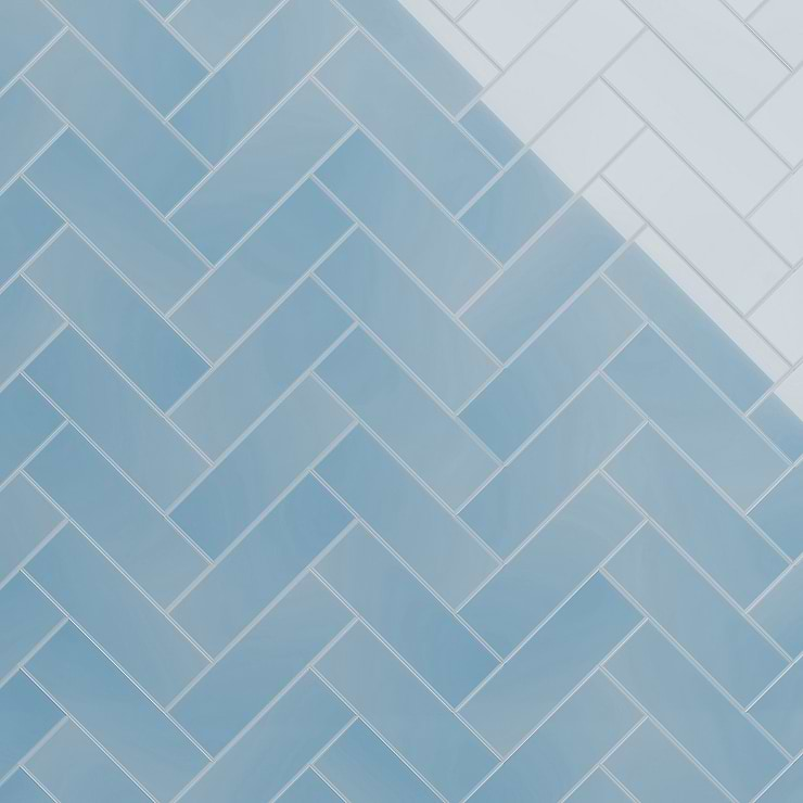 Loft Blue Gray 4x12 Polished Glass Subway Wall Tile