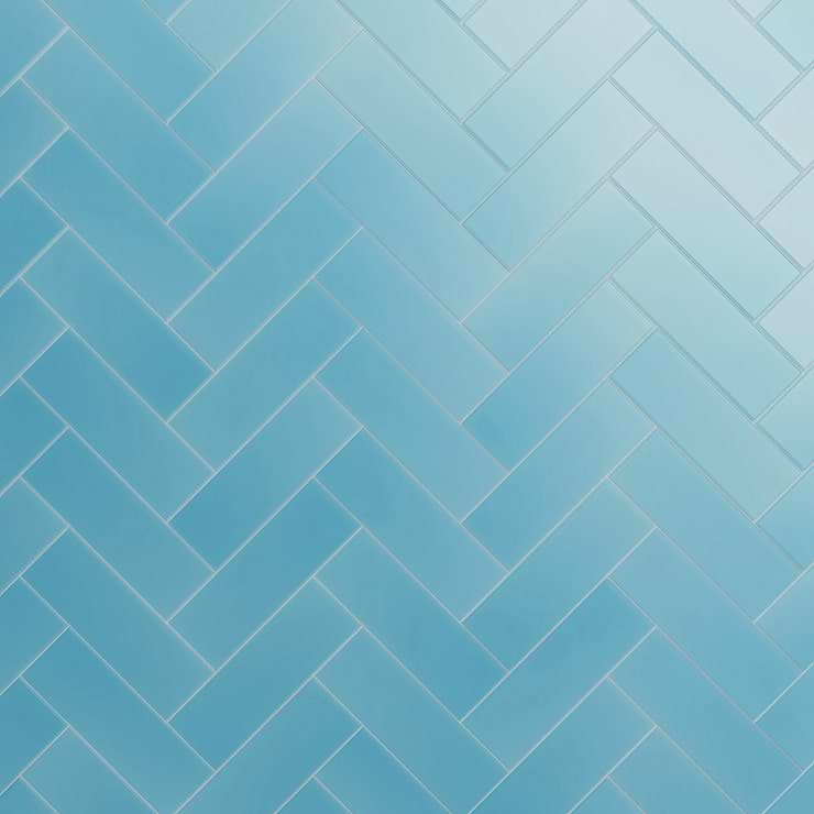 Loft Turquoise 4x12 Frosted Glass Subway Wall Tile