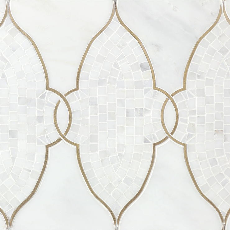 Duchess Lena Marble & Brass Tile