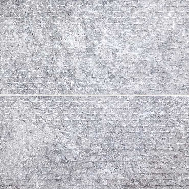 Tundra Gray Chiseled 12x24 Textured Limestone Tile